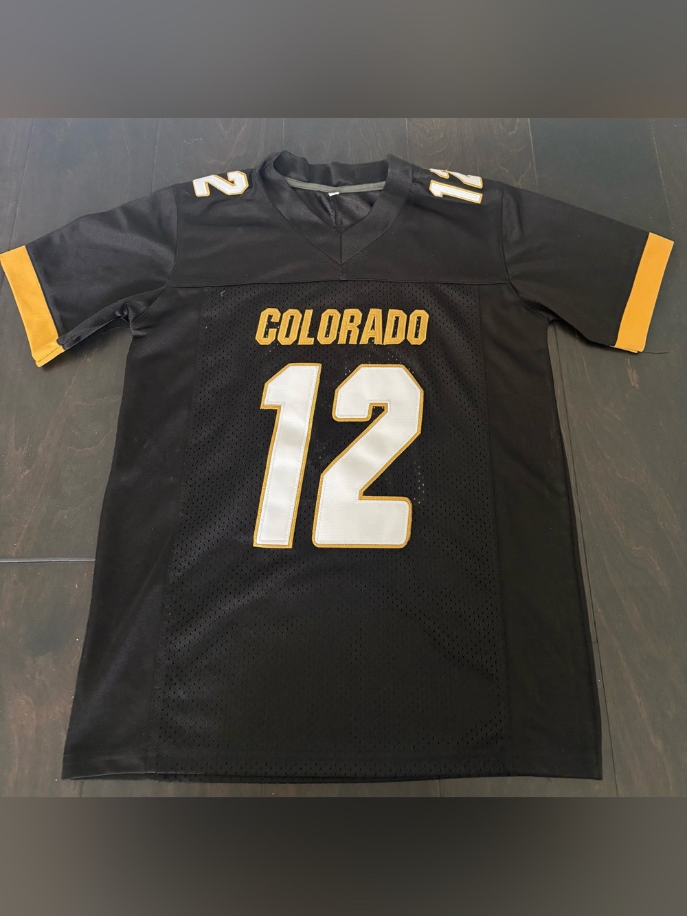 Colorado #12 Hunter Football Jersey – Youth Medium